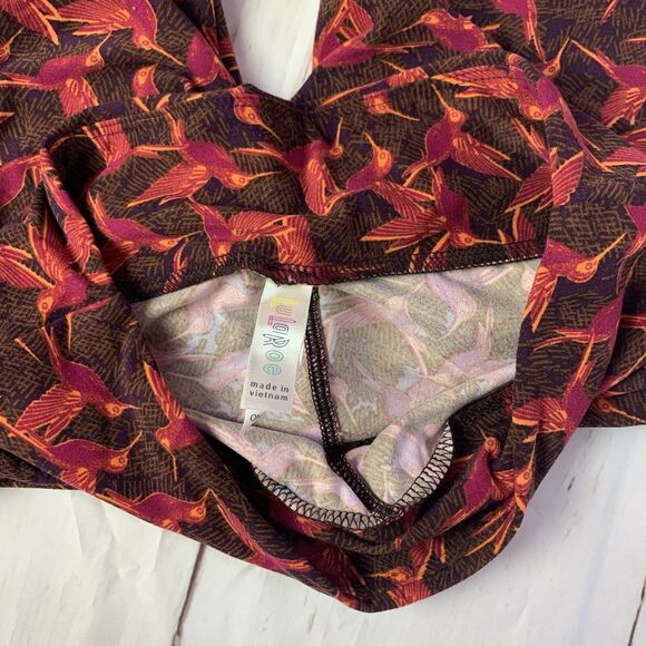 Lularoe leggings sport birds Hummingbirds abstract comfort rn142161 retro - Picture 16 of 16
